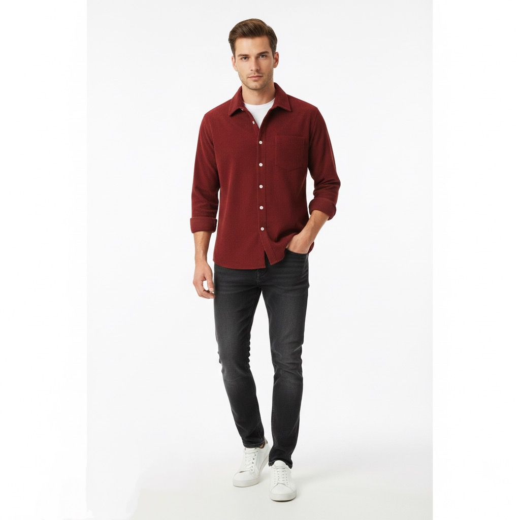 Rich Texture: Burgundy Corduroy