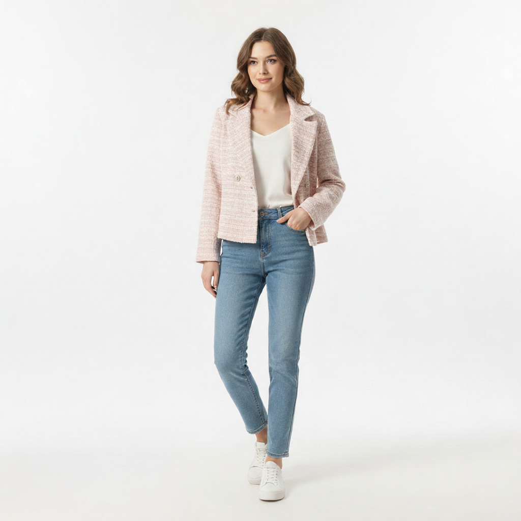 PASTEL TWEED BLAZER